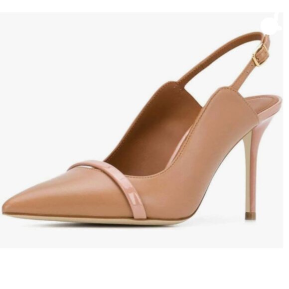 FSJ Nude-pink Classy Pointed Toe Thin High Heel Slingback Pump Office Prom Shoes - Picture 1 of 8